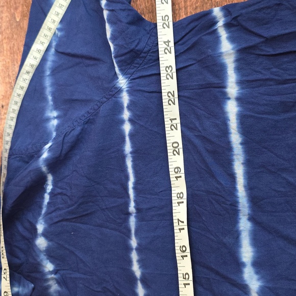 Banana Republic Casual Button Down Slim Fit Blue Tie-Dye Shirt XXL AO-2029 - Picture 6 of 7